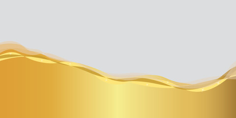 isolated on white background. abstract colorful flowing golden wave lines