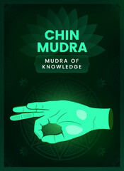 Chin Mudra Hand Gesture - Vector illustration
