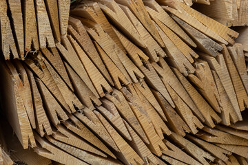 Texture wooden shingles wall. Wooden shingle also known as gont in Ukraine