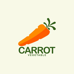 carrot vegetable logo simple design idea