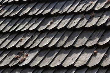 Perspective wood roof texture - Old wooden roof texture