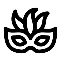  Party Mask Icon Line
