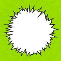 Simple framed background with explosion pattern and with some copy space area