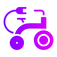 electric bike gradient icon