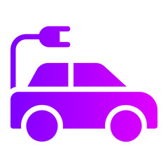 electric car gradient icon