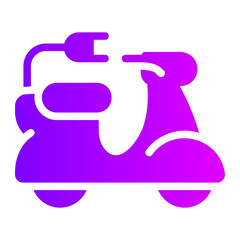 electric scooter gradient icon