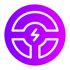 Fototapeta premium steering wheel gradient icon