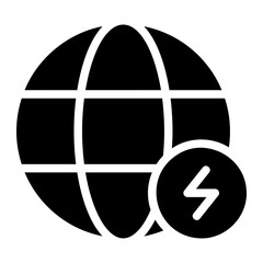 eco energy glyph icon