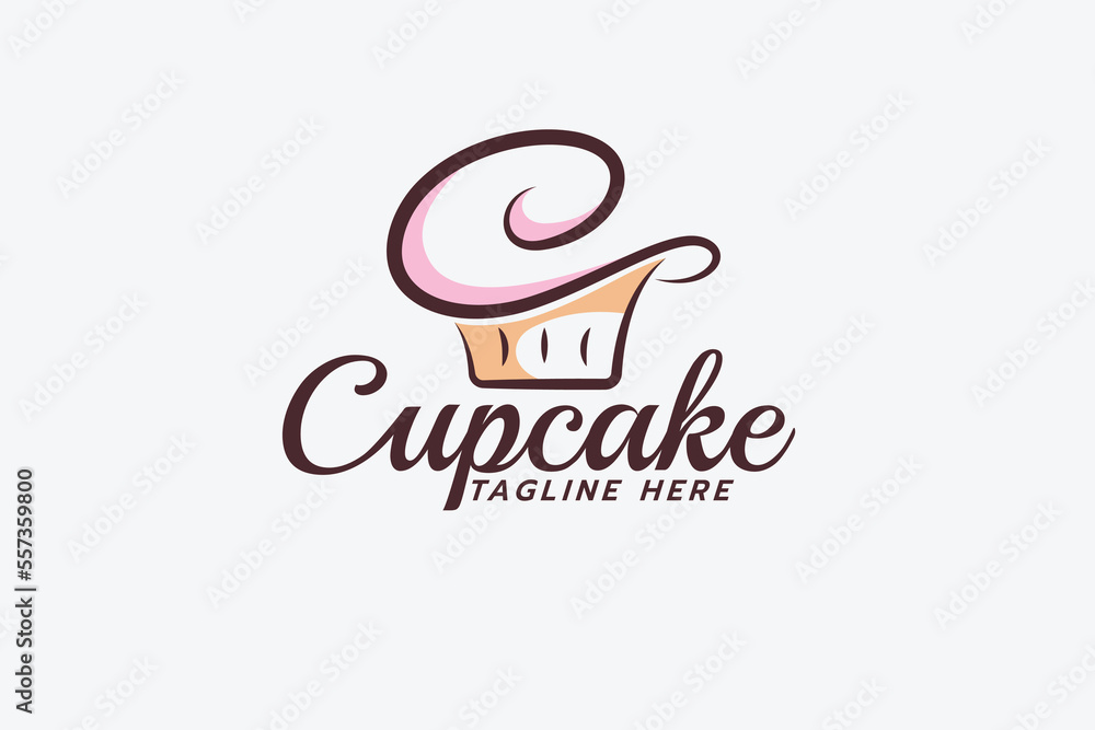 Canvas Prints a simple cupcake logo with a combination of a cupcake and letter c for any business, especially for 