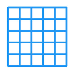 5x5 grid icon, square grid icon 5x5