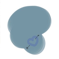 Blue spot with heart