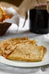 close up of home cooked  pancakes