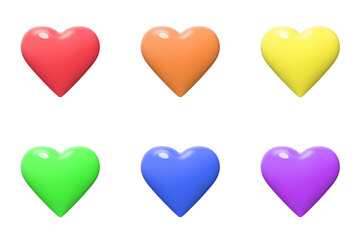 Cartoon Rainbow Hearts Hatch