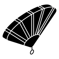 Modern design icon of chinese fan