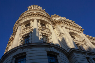 Close up of a neoclassical facade 