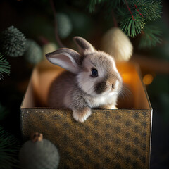 little rabbit, year of the rabbit, 2023, new year, in a box