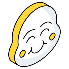 Unique design icon of chinese smile mask 
