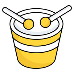 A premium download icon of chinese drum 