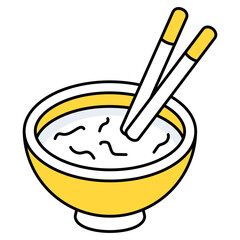 Food bowl icon in trendy design