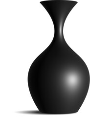 Elegant black vase