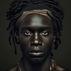 Generative AI, portrait of an African guy