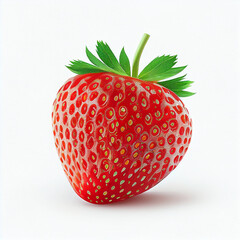 strawberry on white background, Generative ai