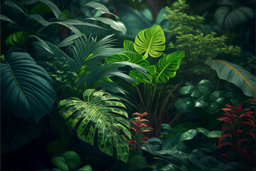 Amazon rainforest plants, Generative ai