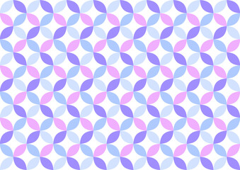 背景　カラフルな七宝柄　青