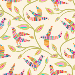 Birds Seamless Pattern