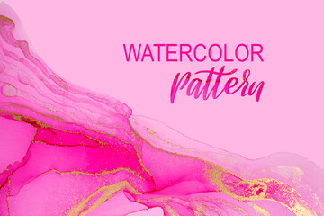 Delicate Pink Artwork Design Template for Greeting Card.