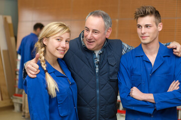 apprenticeship teacher happy with his students