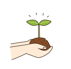 植物　双葉　芽　エコ　葉　イラスト