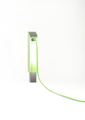 Electric vehicle charging station isolated on white background, 3d rendering. EV car charge point.