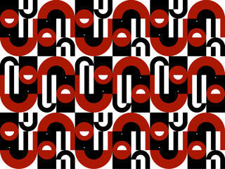 Abstract vector geometric pattern design in Bauhaus style