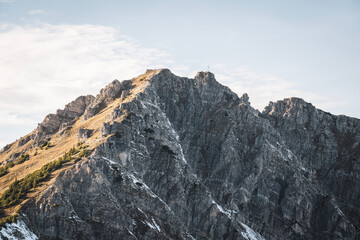 Fototapeta na wymiar Gipfel des Ponten in den Allgäuer Alpen