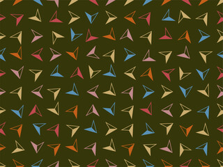 seamless pattern background triangle, retro vintage design