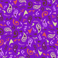 Fototapeta na wymiar Seamless Texture on purple for print of textile, fabric, linen, chiffon, velvet, silk variety