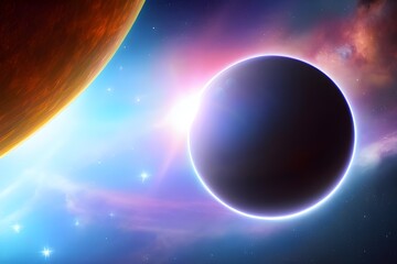 Obraz premium Planet in the galaxy