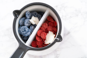 Red White and Blue Chocolate Covered Pretzel Twists