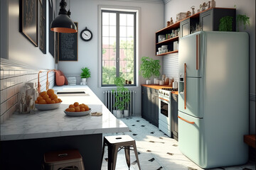 Beautiful kitchen, modern and stylish, interior design