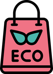 Eco bag Vector Icon Design Illustration