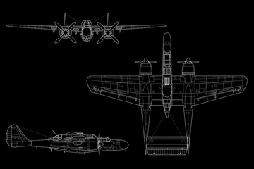 Avión de caza nocturna de hélice