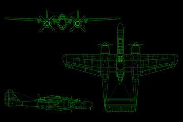 Avión de caza nocturna de hélice