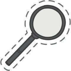 Aesthetic Magnifying glass Sticker Back To School