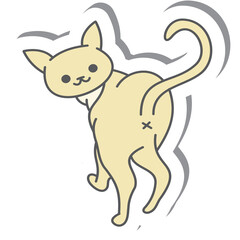 Aesthetic Cat Sticker Various Poses