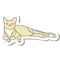 Aesthetic Cat Sticker Various Poses