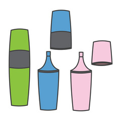 Aesthetic Multi-Color Markers Bullet Journal Back To School