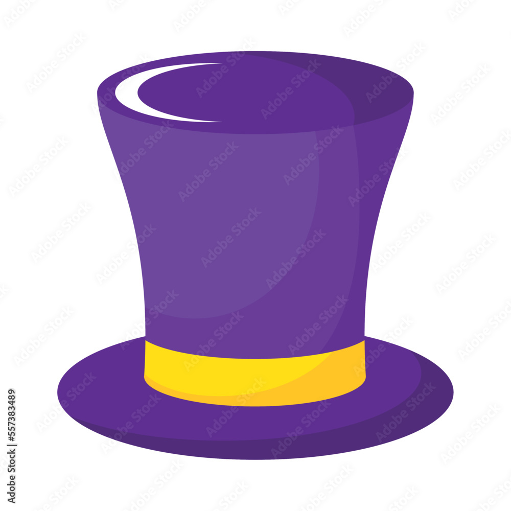 Sticker purple tophat accessory