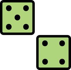Dices Vector Icon Design Illustration