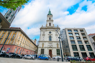 Budapest, Hungary.  St. Anne Church in the downtown city center
